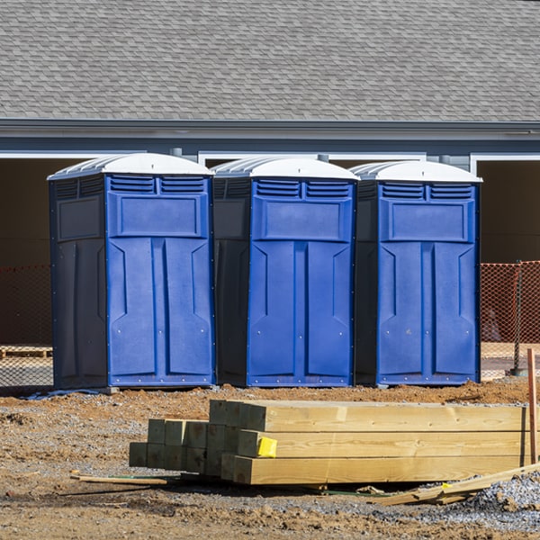 how often are the porta potties cleaned and serviced during a rental period in Starkweather North Dakota